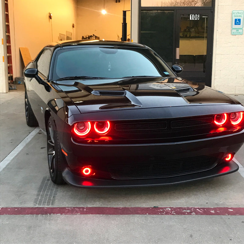 Oracle 15-21 Dodge Challenger Waterproof LED Fog Light Halo Kit - ColorSHIFT SEE WARRANTY - 1236-333