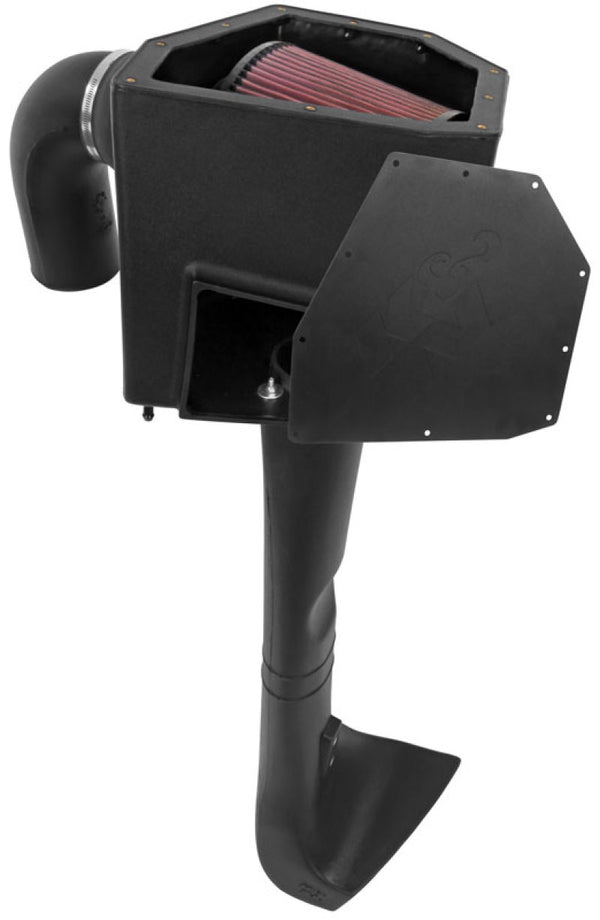 K&N 10-12 Dodge Ram 2500/3500 L6-6.7L DSL Performance Air Intake System - 57-1562 for 2010 Dodge Ram 2500 - front view
