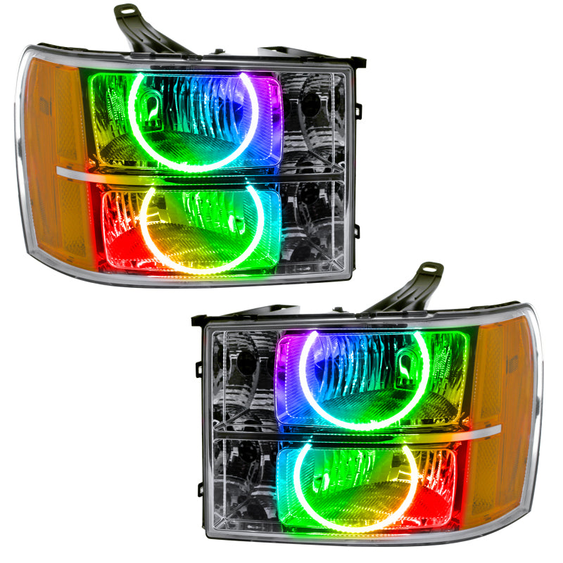 Oracle 07-13 GMC Sierra SMD HL - Round Ring Design - ColorSHIFT w/ Simple Controller SEE WARRANTY - 8165-504