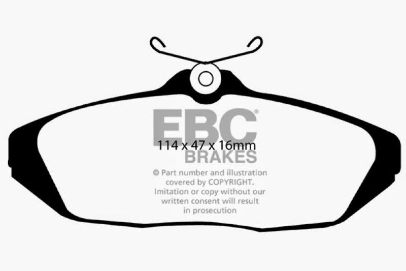 EBC 01-02 Dodge Viper 8.0 Yellowstuff Rear Brake Pads - DP41164R