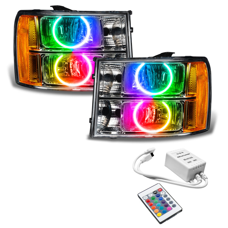 Oracle 07-13 GMC Sierra SMD HL - Round Ring Design - ColorSHIFT w/ Simple Controller SEE WARRANTY - 8165-504