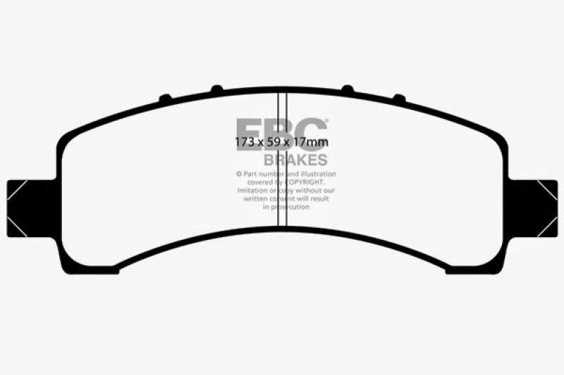 EBC 02 Cadillac Escalade 5.3 (Akebono rear caliper) Extra Duty Rear Brake Pads - ED91667