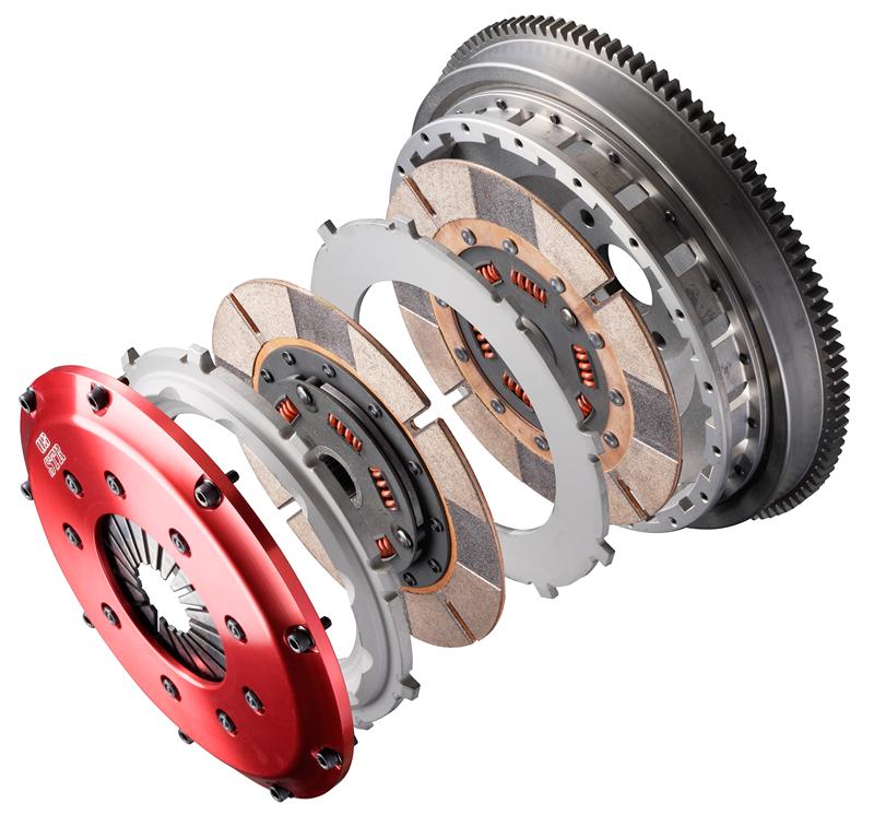 OS Giken 13-15 Scion FR-S Clutch GTS1CD Dampened Includes Release Sleeve and Flywheel - TY421-AR6 - angle view