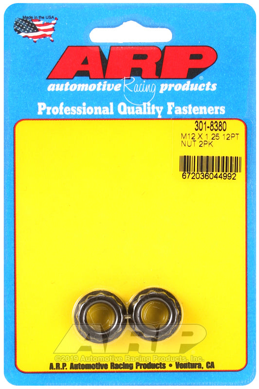 ARP M11 X 1.25, (M13 wr) 12pt 2pc nut kit - 301-8381