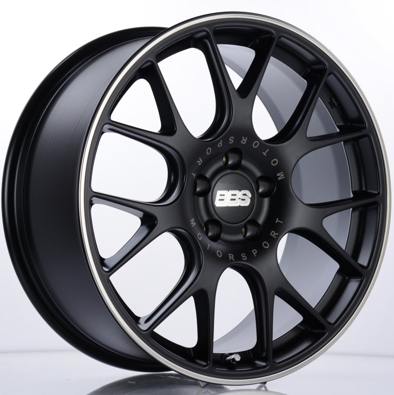 BBS CH-R 19x8.5 5x120 ET32 Satin Black Polished Rim Protector Wheel -82mm PFS/Clip Required - CH104BPO