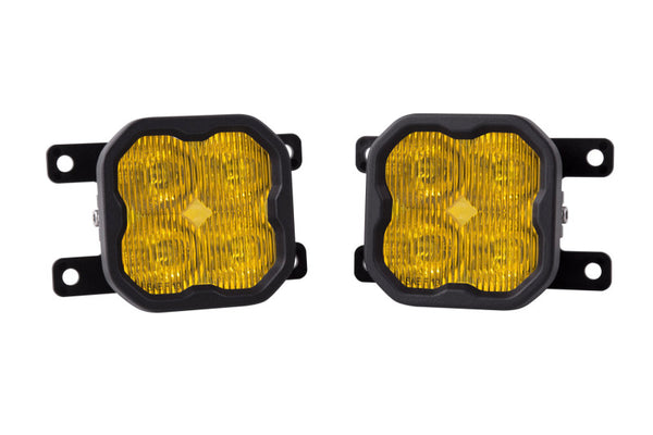 Diode Dynamics SS3 Pro Type AS Kit ABL - Yellow SAE Fog - DD6992 for 2010-2018 Ford Transit Connect - front view