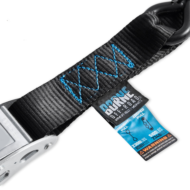 Borne Off-Road Cam Buckle Tie-Down Kit (2-Pack) Black - BNRTC-TDCB-2BK