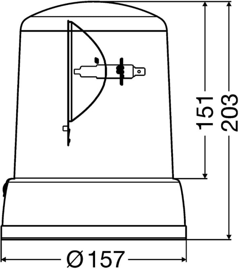 Hella Rotating Beacon H12V Yellow Mg12 2Rl - 008061101