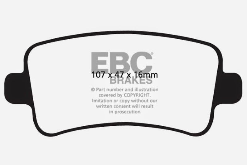 EBC 10+ Buick Allure (Canada) 3.0 Yellowstuff Rear Brake Pads - DP42016R