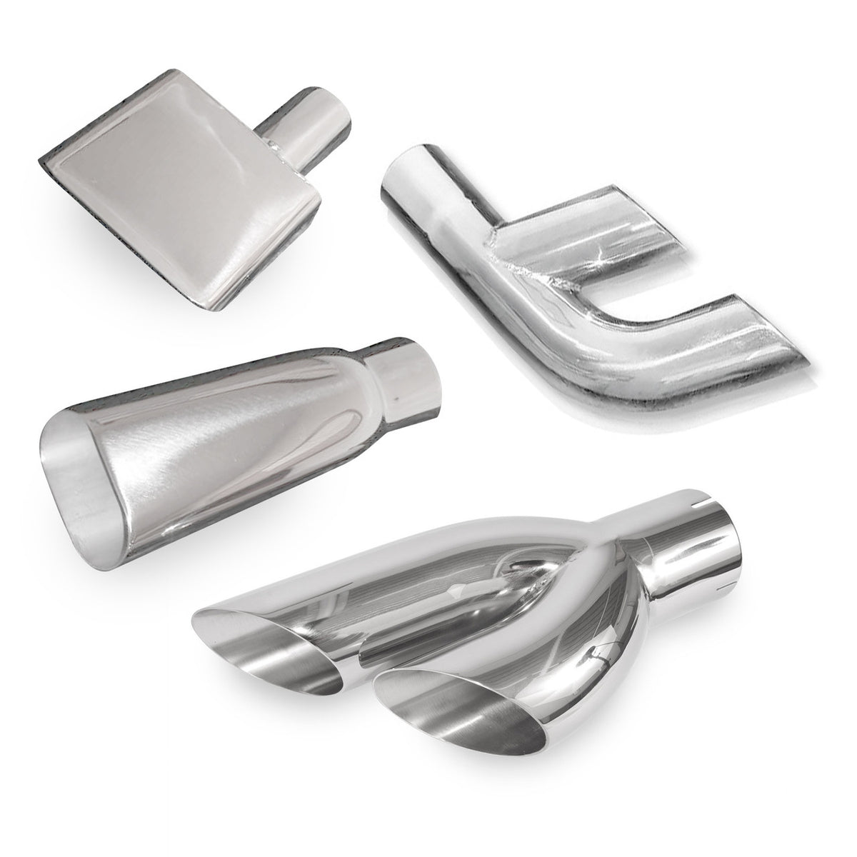 Stainless Works - Factory Style Polished Exhaust Tips 304 Stainless Steel - 740200