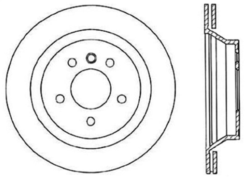 StopTech Slotted &amp; Drilled Sport Brake Rotor - 127.34037R