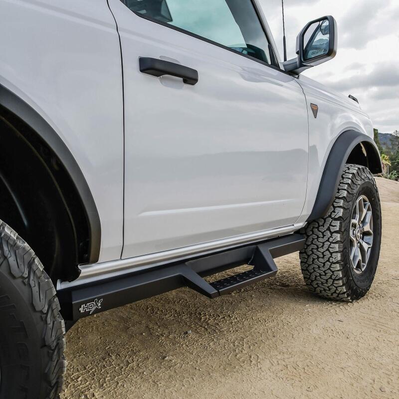 Westin/HDX 2021+ Ford Bronco (2-Door) Drop Nerf Step Bars - Textured Black - 56-14185