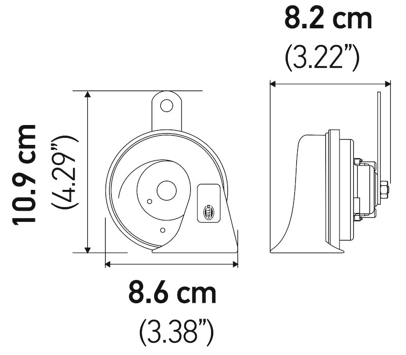 Hella Twin Trumpet Horn Kit 12V - Ford - 011225921