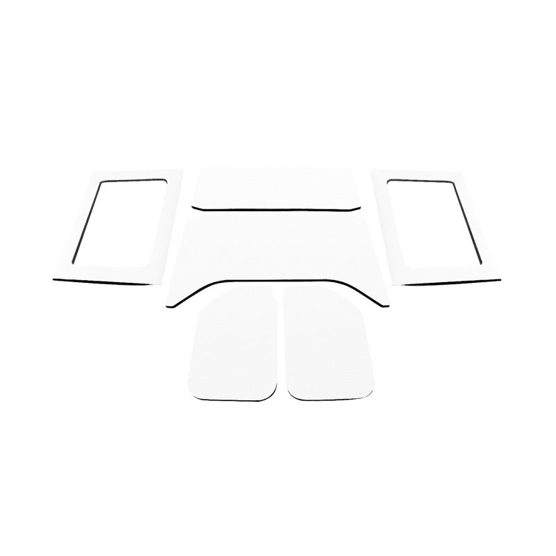 DEI 11-18 Jeep Wrangler JK 4-Door Boom Mat Complete Headliner Kit - 6 Piece - White - 50292