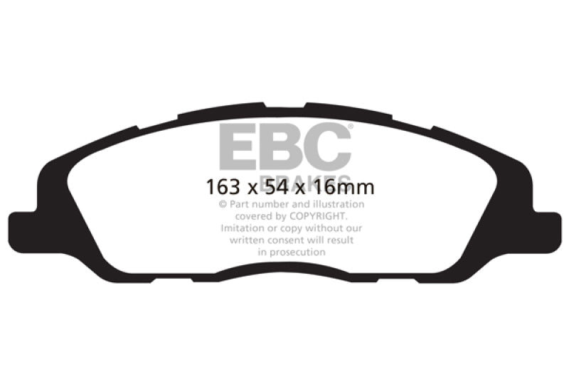 EBC 13-14 Ford Mustang 3.7 (A/T+Performance Pkg) Yellowstuff Front Brake Pads - DP41868R