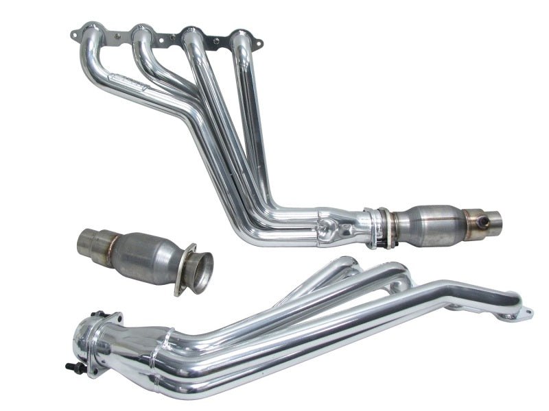BBK 10-15 Camaro LS3 L99 Long Tube Exhaust Headers With Converters - 1-3/4 Silver Ceramic - 40210