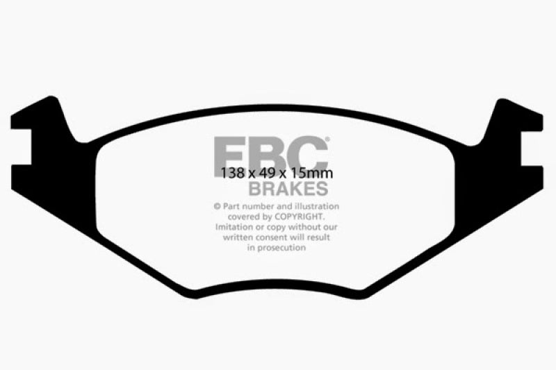 EBC 86-93 Volkswagen Cabriolet 1.8 Redstuff Front Brake Pads - DP3517C