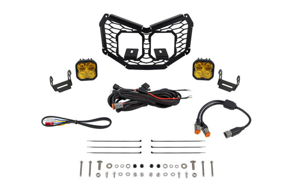 Diode Dynamics 17-24 Can-Am Maverick X3 Stage Series LED Grille Kit - Sport Yellow Combo - DD7879 for 2020-2024 Can-Am Maveri