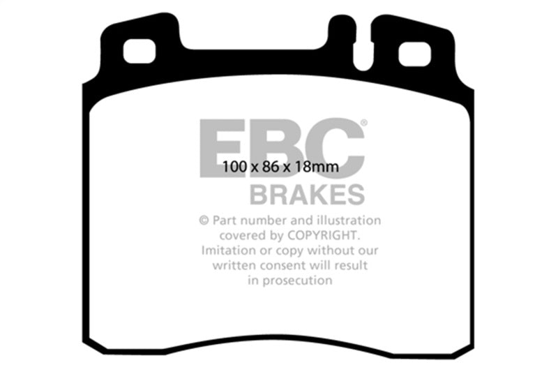EBC 98-99 Mercedes-Benz CL500 5.0 Yellowstuff Front Brake Pads - DP4963R