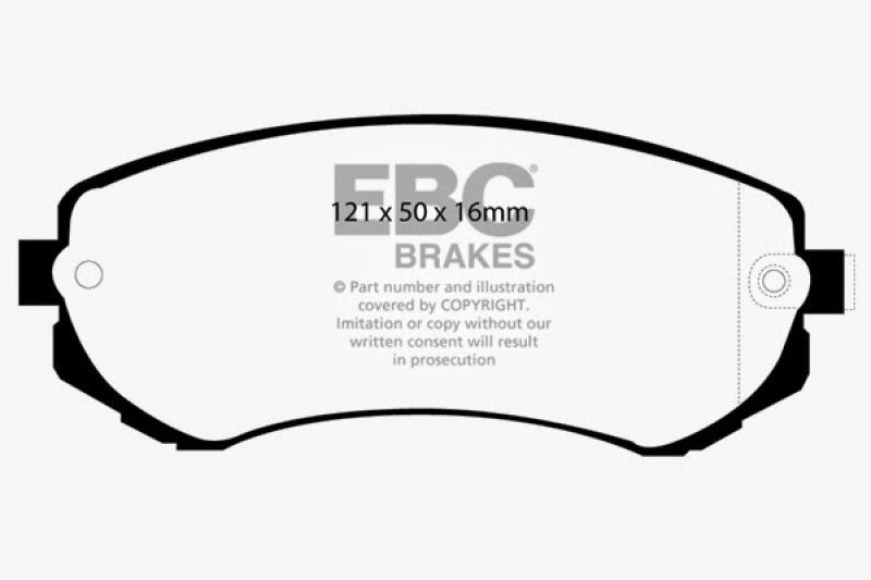 EBC 89-94 Nissan Skyline (R32) 1.8 Yellowstuff Front Brake Pads - DP41279R