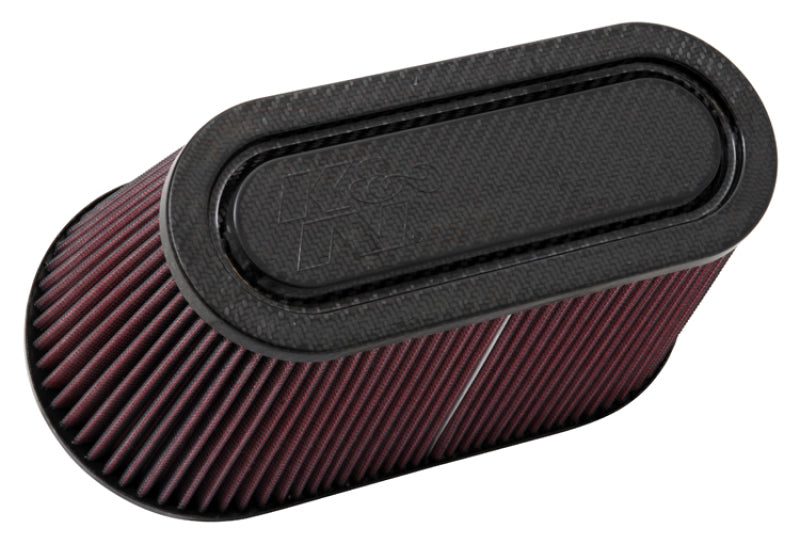 K&amp;N Filter Univ Air Filter Carb Fib T/B 3-1/2in FLG OD / 12x6in B / 9-15/16x3-15/16in T / 6in H - RP-5182