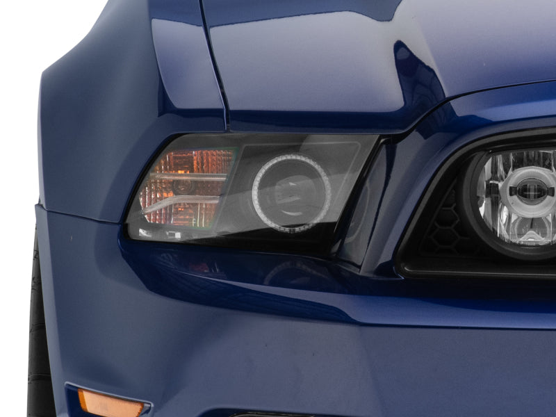 Raxiom 13-14 Ford Mustang LED Halo Projector Headlights- Black Housing (Clear Lens) - 408997