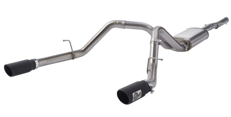 aFe Apollo GT Series 3 IN 409 SS Cat-Back Exhaust System w/ Black Tip GM Sierra 1500 09-18 - 49-44111-B