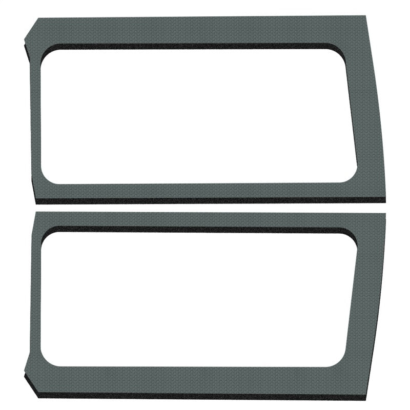 DEI 18-23 Jeep Wrangler JL 2-Door Boom Mat Rear Side Window Trim - 2 Piece - Gray - 50269