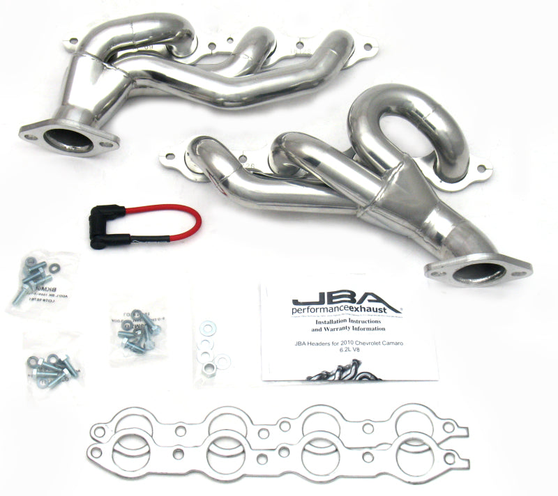 JBA 10-15 Camaro 6.2L LS 1-3/4in Primary Silver Ctd Cat4Ward Header - 1812SJS