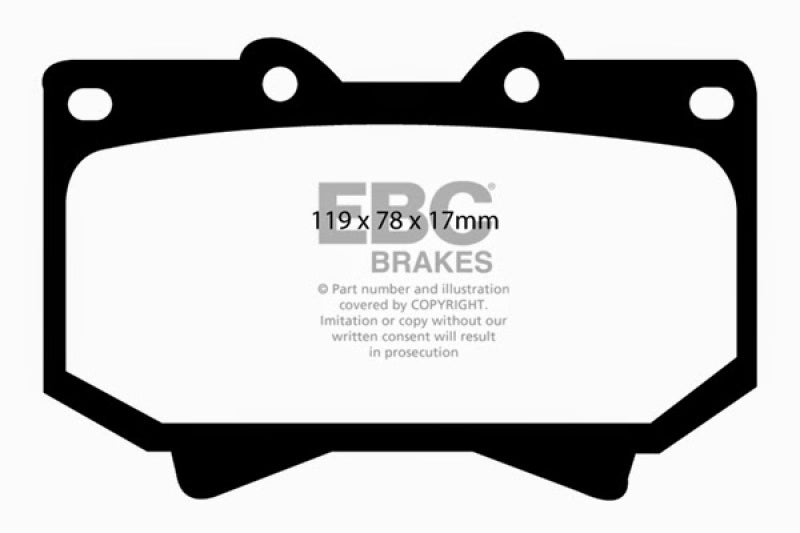 EBC 98-07 Lexus LX470 4.7 Ultimax2 Front Brake Pads - UD812