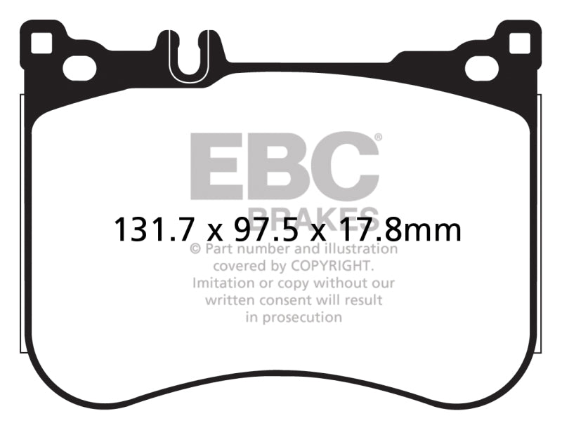 EBC 14+ Mercedes-Benz S550 4.7 Twin Turbo AMG Sport Pkg Yellowstuff Front Brake Pads - DP42178R