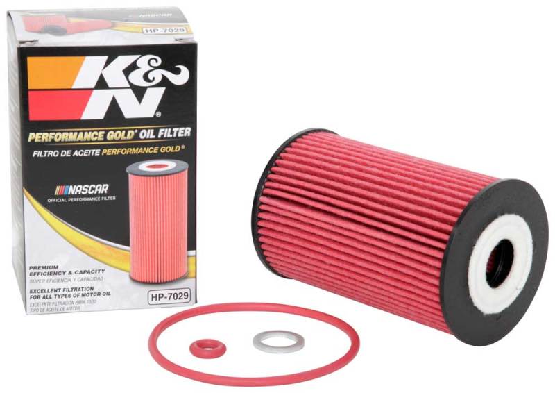 K&N Performance Oil Filter for Hyundai/Kia 3.8L V6, 4.6L/5.0L V8 - HP-7029 for 2010-2016 Hyundai Genesis Coupe - detail view