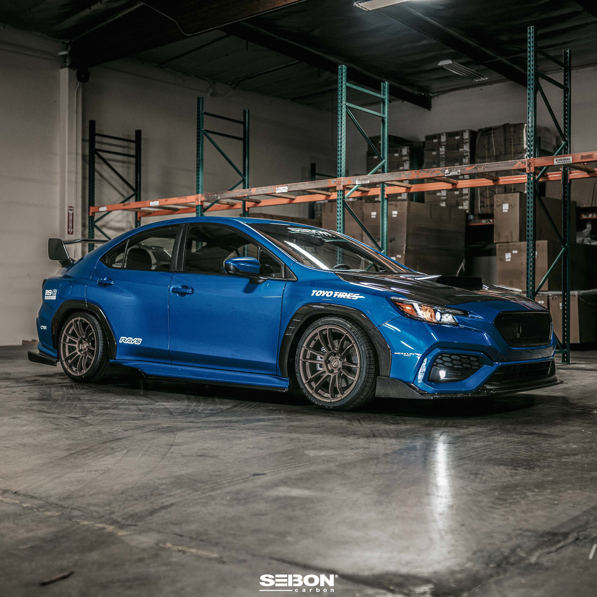Seibon 2022 Subaru WRX Carbon Fiber Front Bumper Arch Trim - FBT22SBIMP