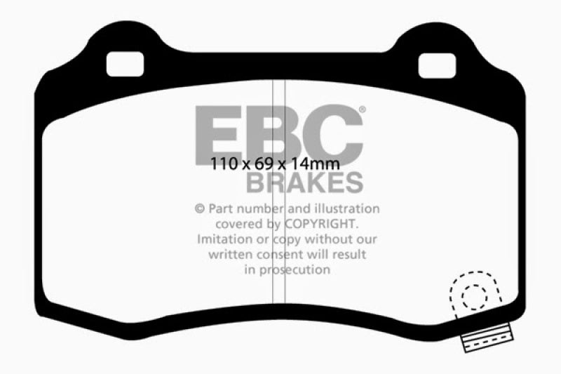 EBC 12-17 Tesla Model S Electric RWD Greenstuff Rear Brake Pads - DP21788