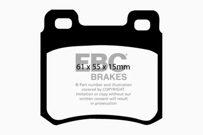 EBC 94-95 Mercedes-Benz C220 (W202) 2.2 Ultimax2 Rear Brake Pads - UD335