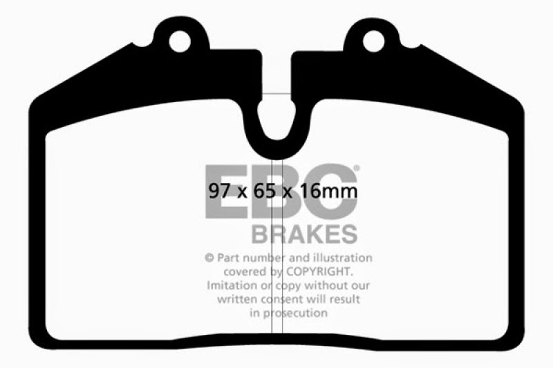 EBC 92-93 Porsche 911 (964) 3.6 Carrera RS America Yellowstuff Front Brake Pads - DP41013R