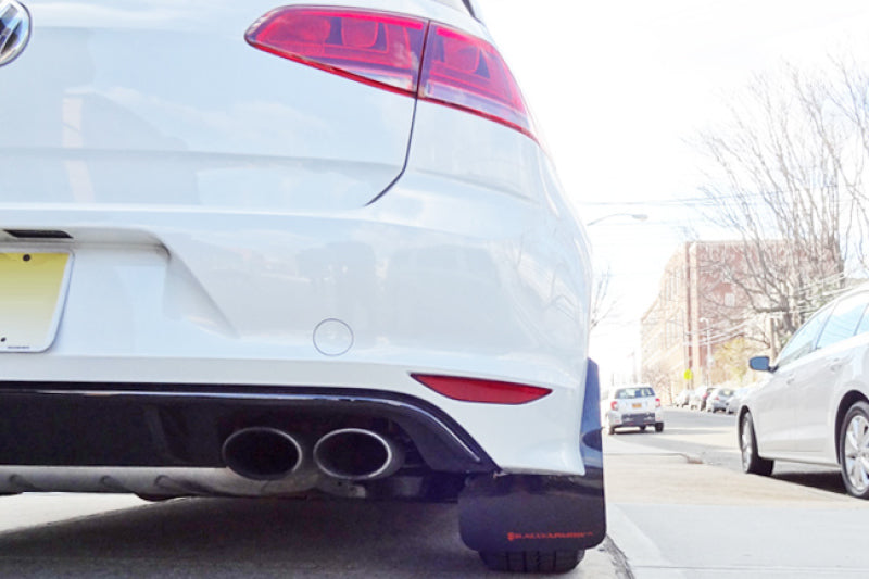 Rally Armor 15-17.5 MKVII VW Golf R Black UR Mud Flap w/Silver Logo - MF40-UR-BLK/SIL