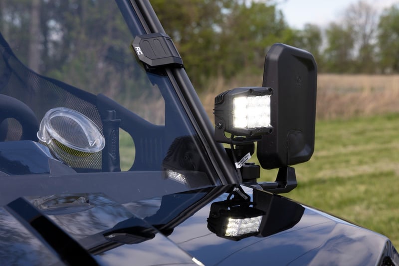 Rough Country - LED Light Kit - Cage Mount - 2" Black Pair - Amber DRL - CFMOTO UFORCE 1000 - 96105 by Rough Country - packag