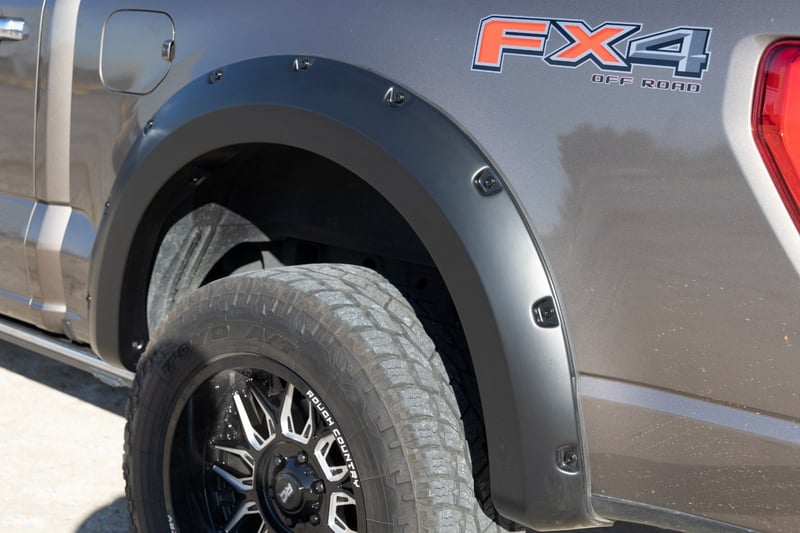 Rough Country - Pocket Fender Flares - UM Agate Black - Ford F-150 2WD/4WD (2021-2025) - F-F20911B-UM