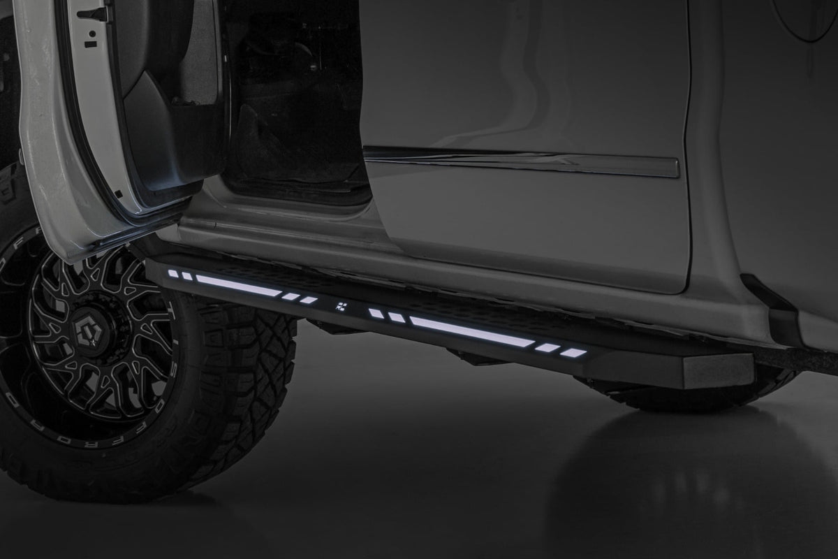 Rough Country - AC2 Running Boards - Amber/White - Crew Cab - Chevy/GMC 1500 (2007-2018) - 57003 by Rough Country - alternate