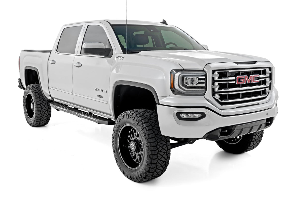 Rough Country - AC2 Running Boards - Amber/White - Crew Cab - Chevy/GMC 1500 (2007-2018) - 57003 by Rough Country - installed