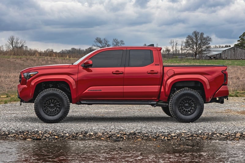 Rough Country - HD2 Aluminum Running Boards - Double Cab - Toyota Tacoma 2WD/4WD (2024-2025) - SRB202485 for 2024 Toyota Taco