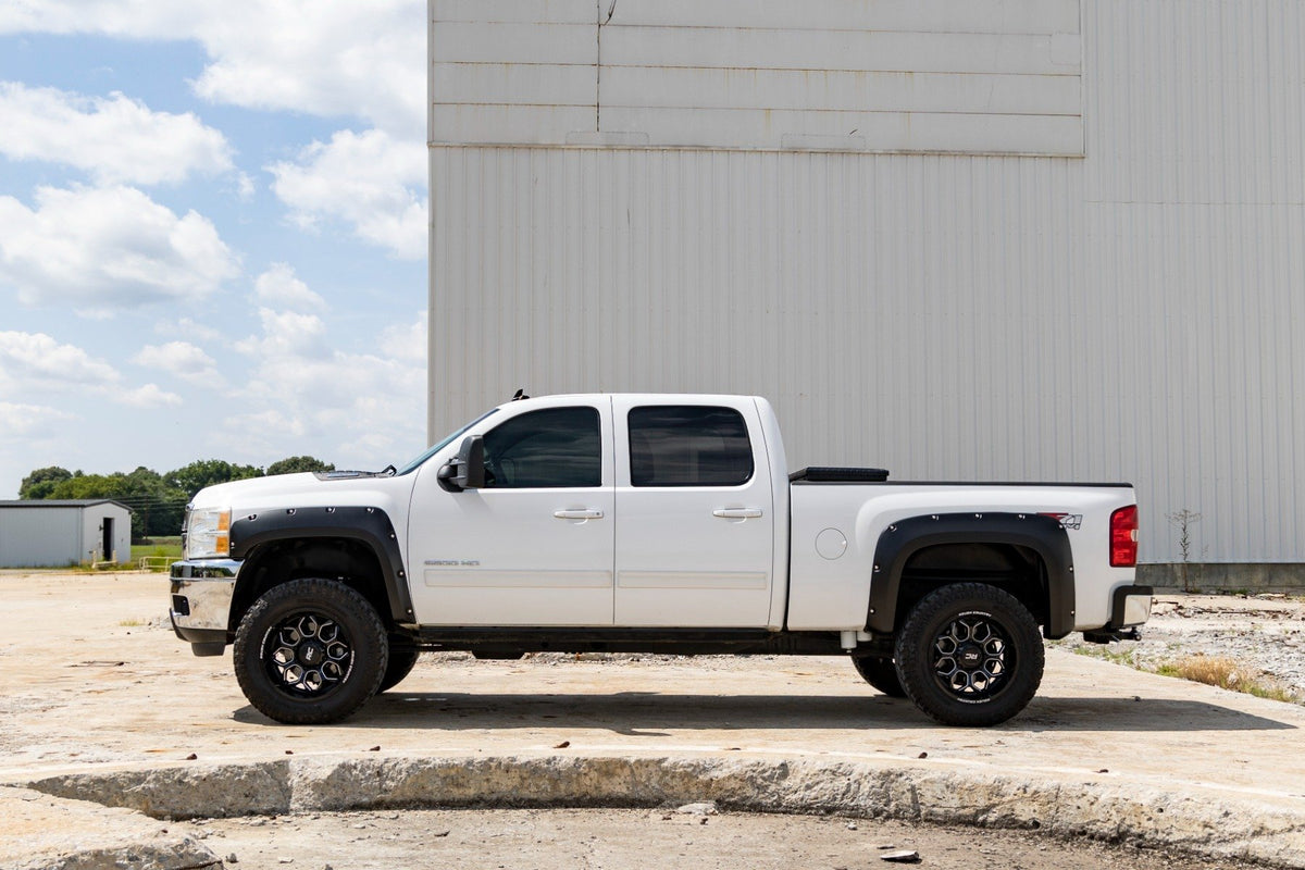 Pocket Fender Flares | 6&#39;7&quot; &amp; 8&#39; Bed | GIW Graystone | Chevy Silverado 1500/2500HD/3500HD (07-14)