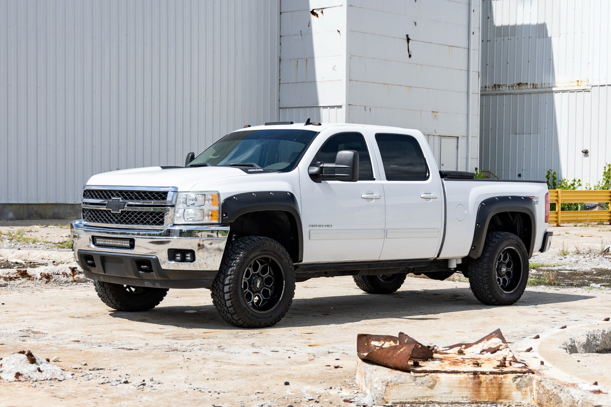 Rough Country - Pocket Fender Flares - 6'7" & 8' Bed - Chevy Silverado 1500/2500HD/3500HD (07-14) - F-C10714B for 2007-2013 C