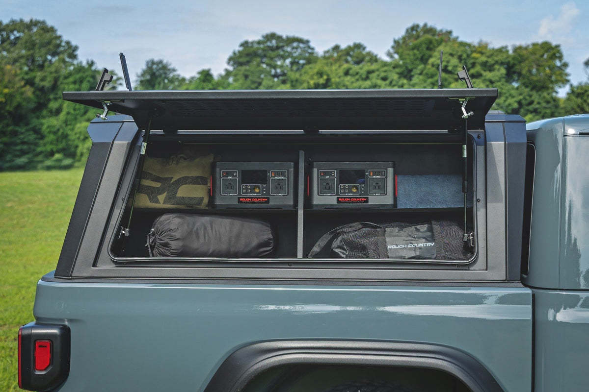 Rough Country - Bed Cap Side Shelf Storage Bin - Passengers Side - Jeep Gladiator JT (20-25) - 734055 by Rough Country - inst