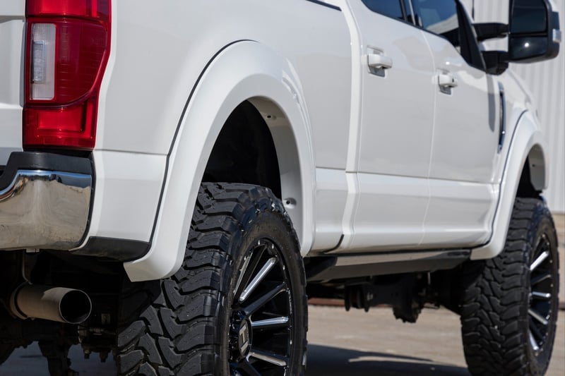 Rough Country - Fender Flares - Sport - UX Ingot Silver Metallic - Ford F-250/F-350 Super Duty 2WD/4WD (2017-2022) - S-F21112-UX