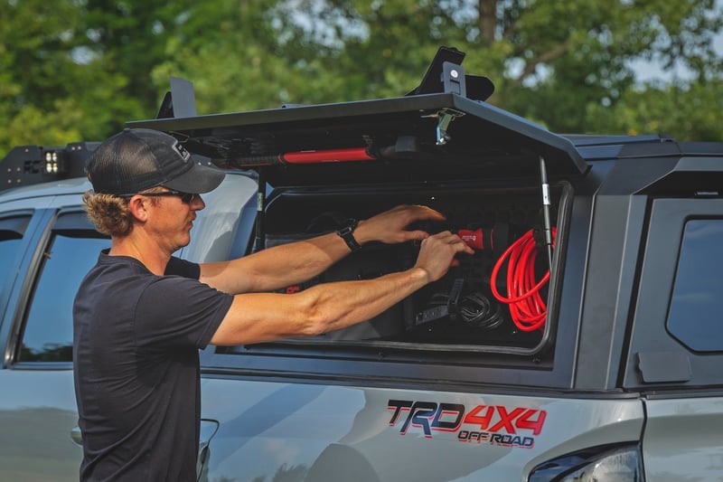 Rough Country - Truck Bed Cap - Modular - 5' Bed - Toyota Tacoma 2WD/4WD (2016-2023) - 73406