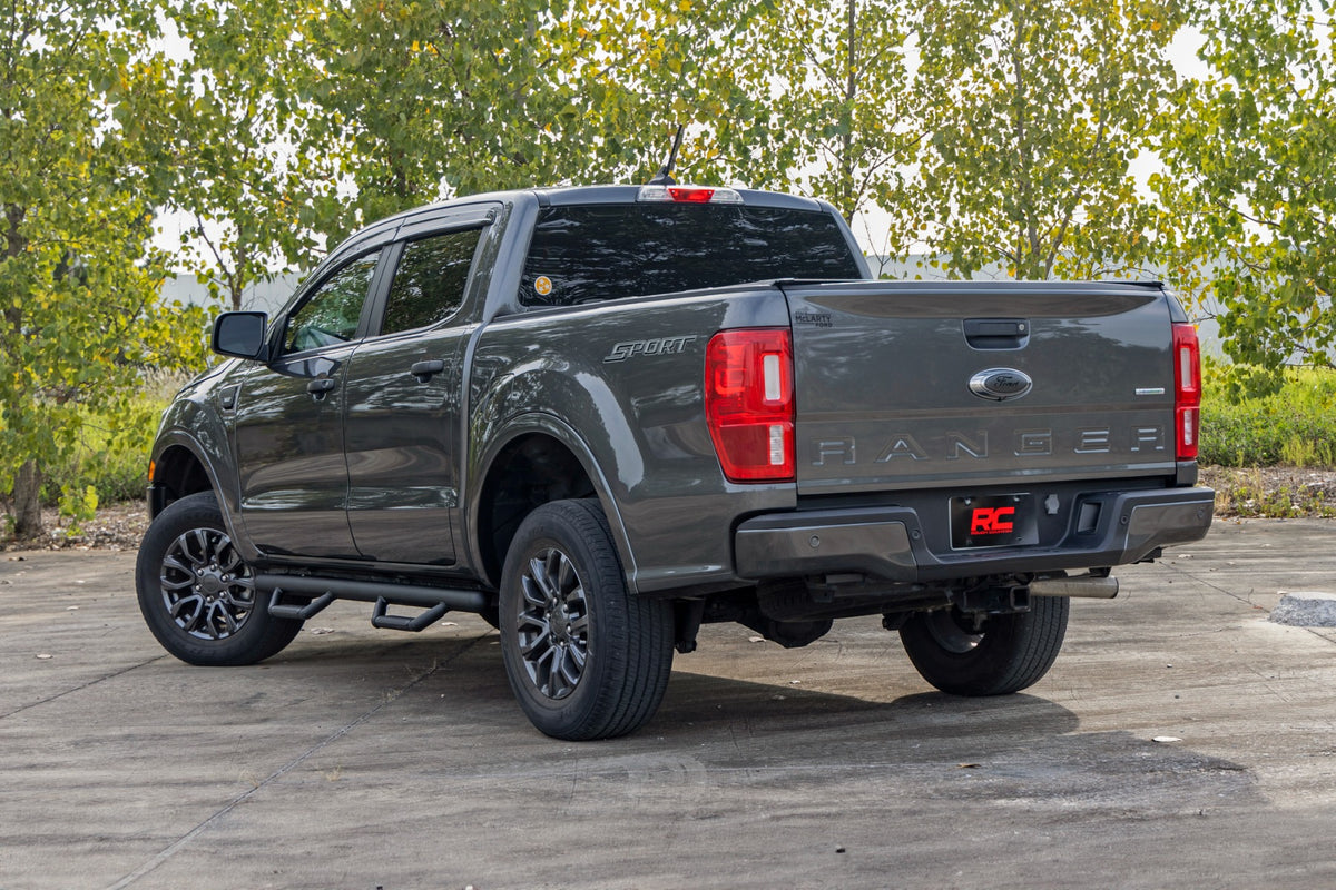 Rough Country - Nerf Steps - Cab Length - Crew Cab - Ford Ranger 2WD/4WD (2019-2025) - RCF1981CCB for 2019-2024 Ford Ranger -