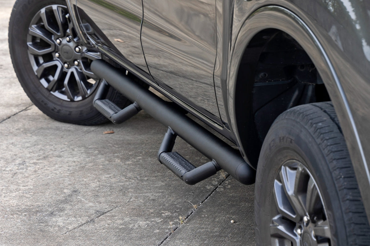 Rough Country - Nerf Steps - Cab Length - Crew Cab - Ford Ranger 2WD/4WD (2019-2025) - RCF1981CCB for 2019-2024 Ford Ranger -