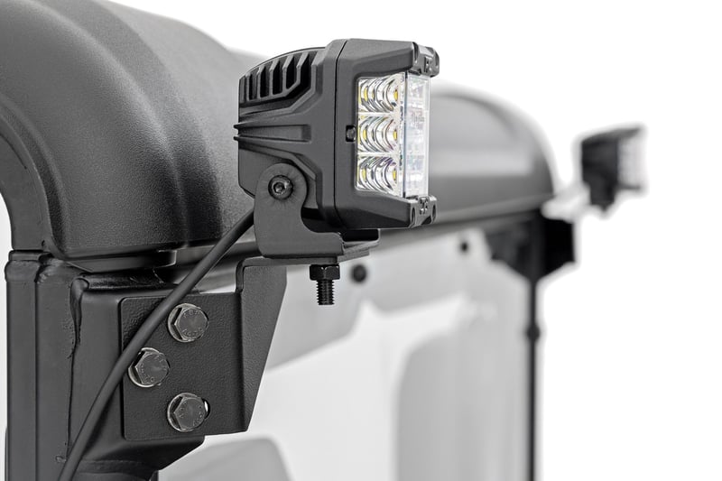 Rough Country - LED Light Kit - Rear Mount - 2" Black Pair - Amber DRL - CFMOTO UFORCE U10 1000 PRO (2025) - 96126 by Rough C